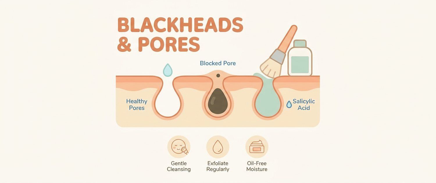 Blackheads and Enlarged Pores: Causes and How to Reduce Them
