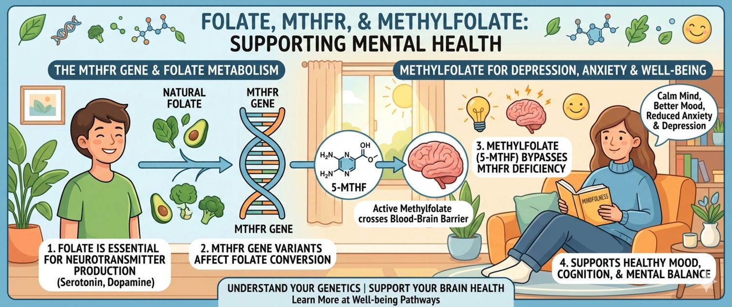 Folate and MTHFR: Methylfolate for Anxiety, Depression and Mind