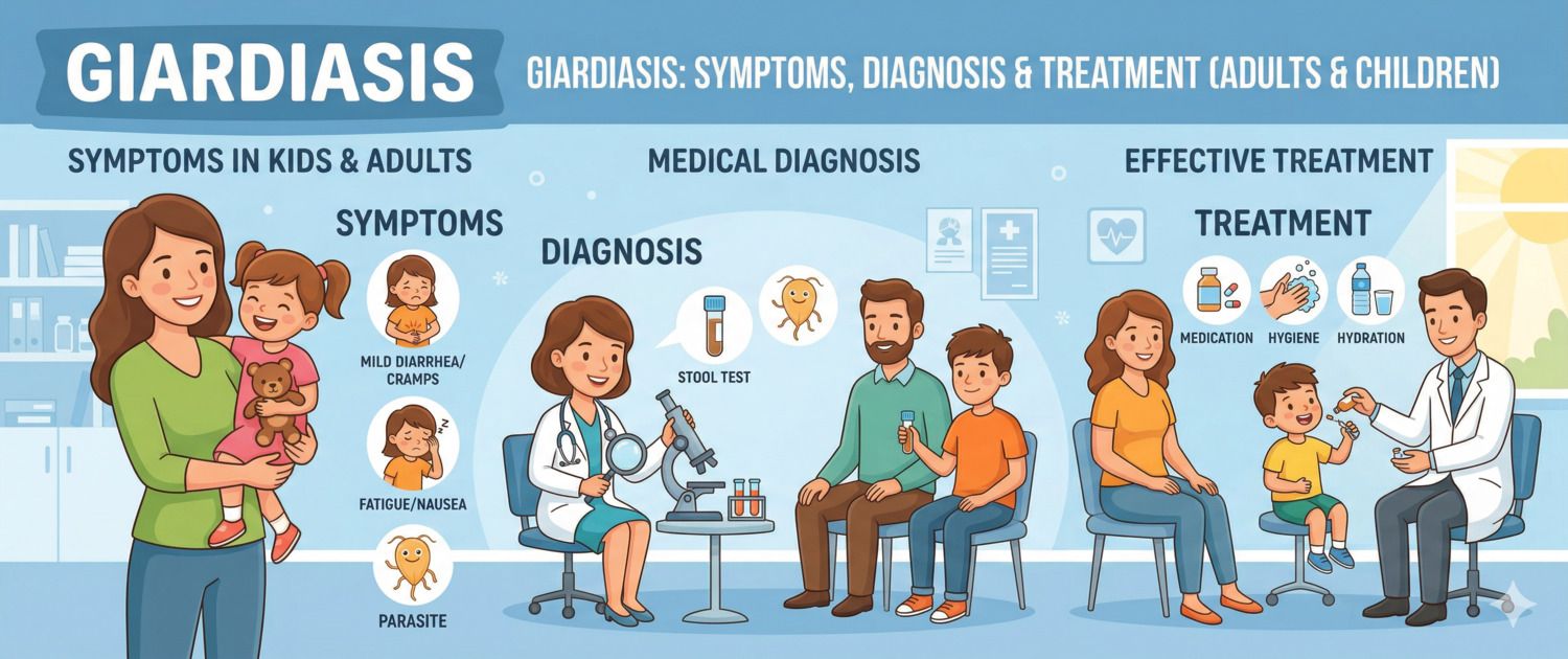 Giardiasis: Symptoms, Diagnosis and Treatment in Children and Adults