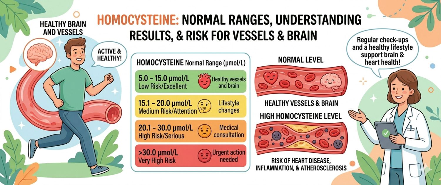 Homocysteine: Normal Levels, Interpretation and Cardiovascular Risk