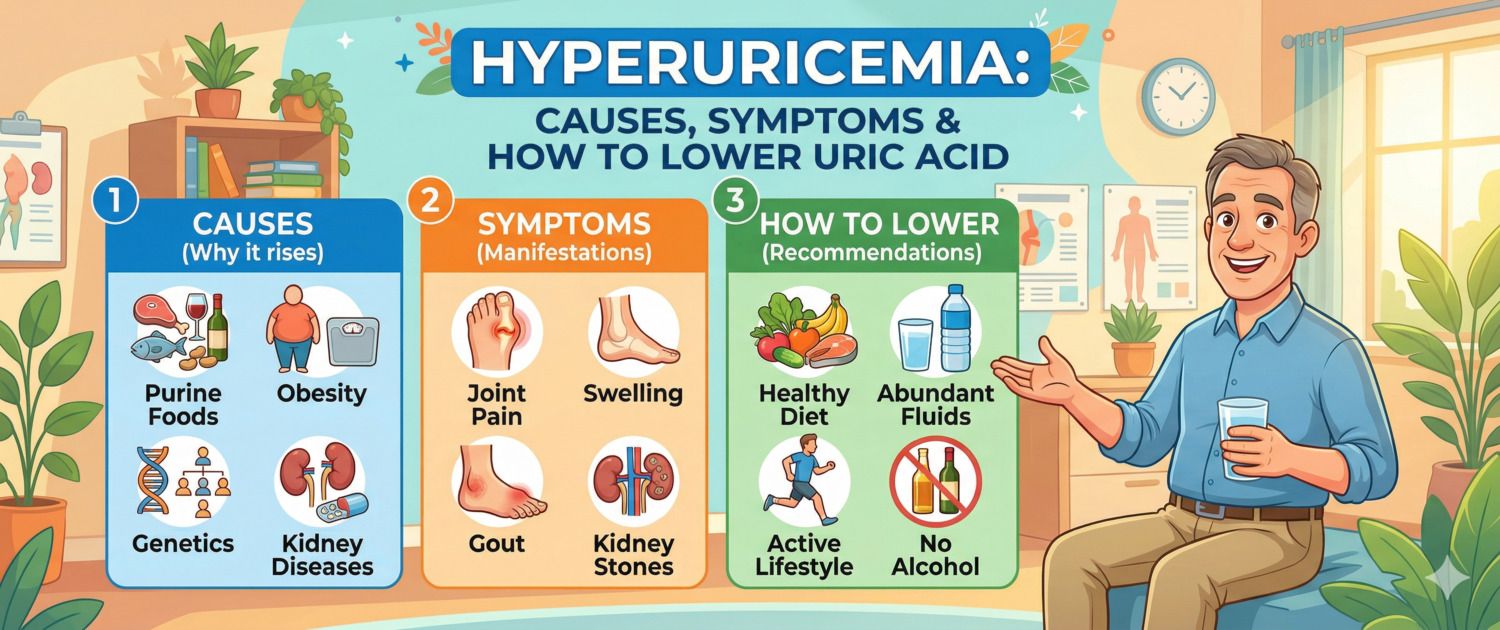 Hyperuricaemia: Causes, Symptoms and How to Lower Uric Acid
