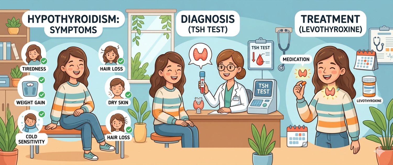 Hypothyroidism: Symptoms, TSH Diagnosis and Treatment