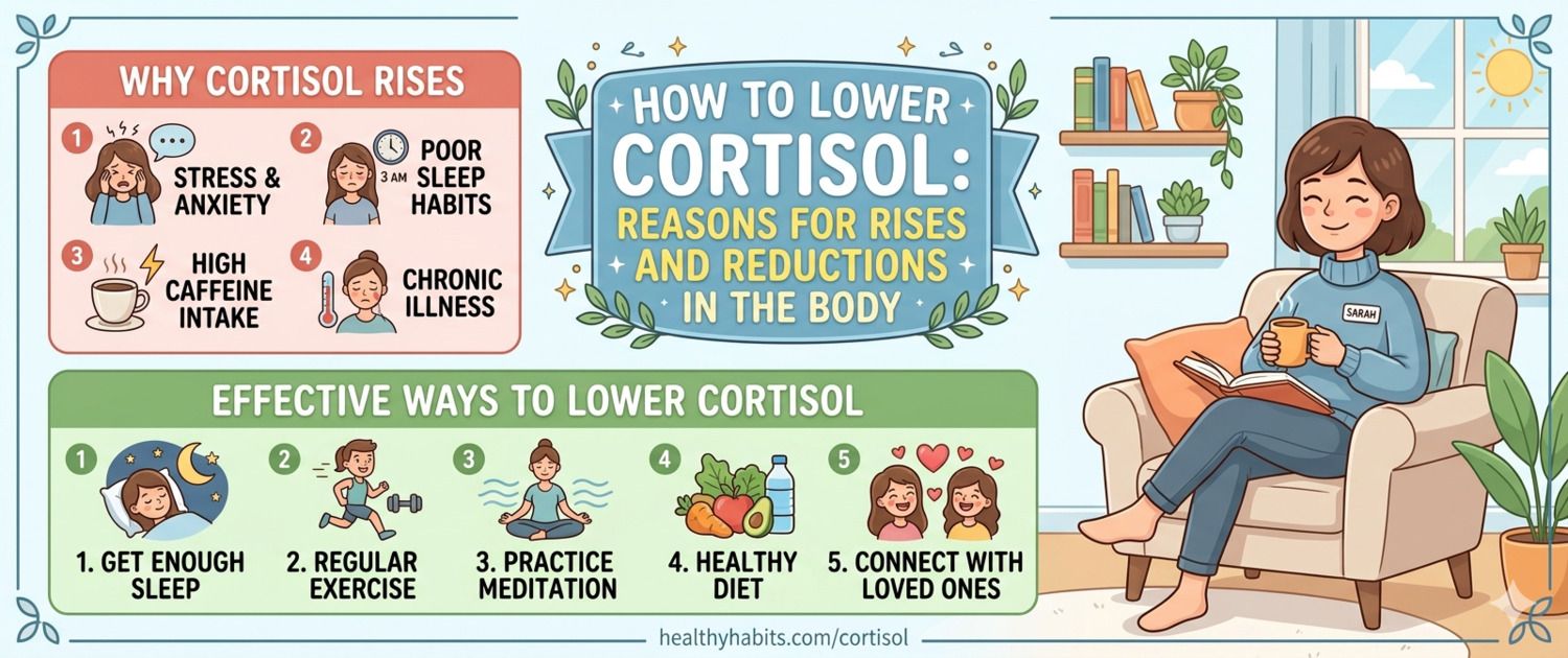 How to Lower Cortisol: Causes of High Levels and How to Reduce