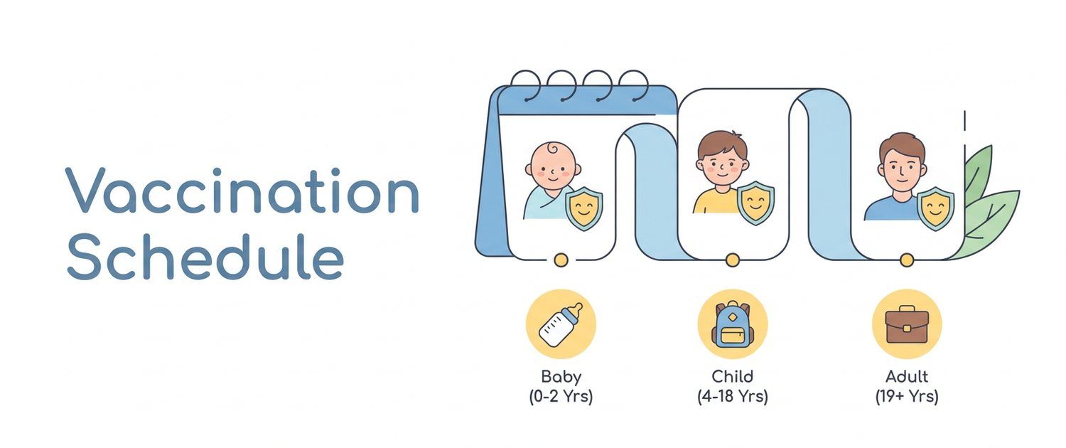 Vaccination Schedule 2026: For Children and Adults by Age