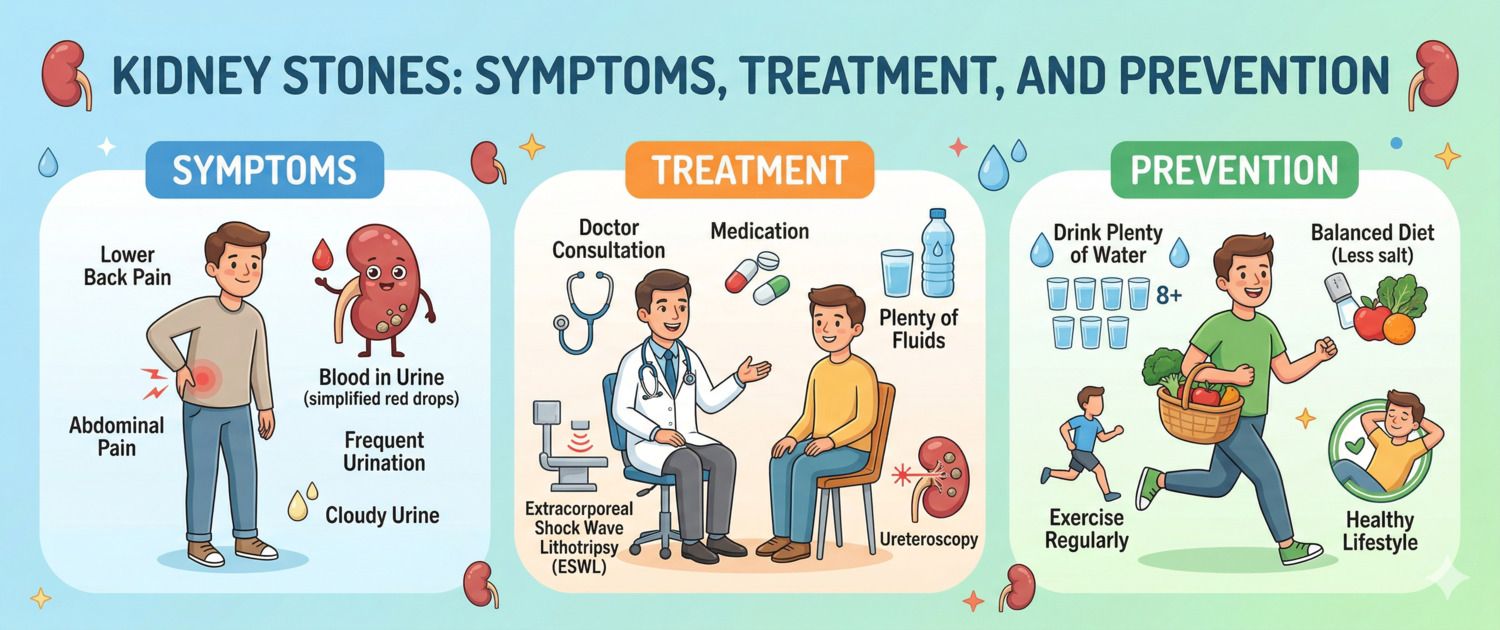 Kidney Stones: Symptoms, Causes, Treatment and Prevention