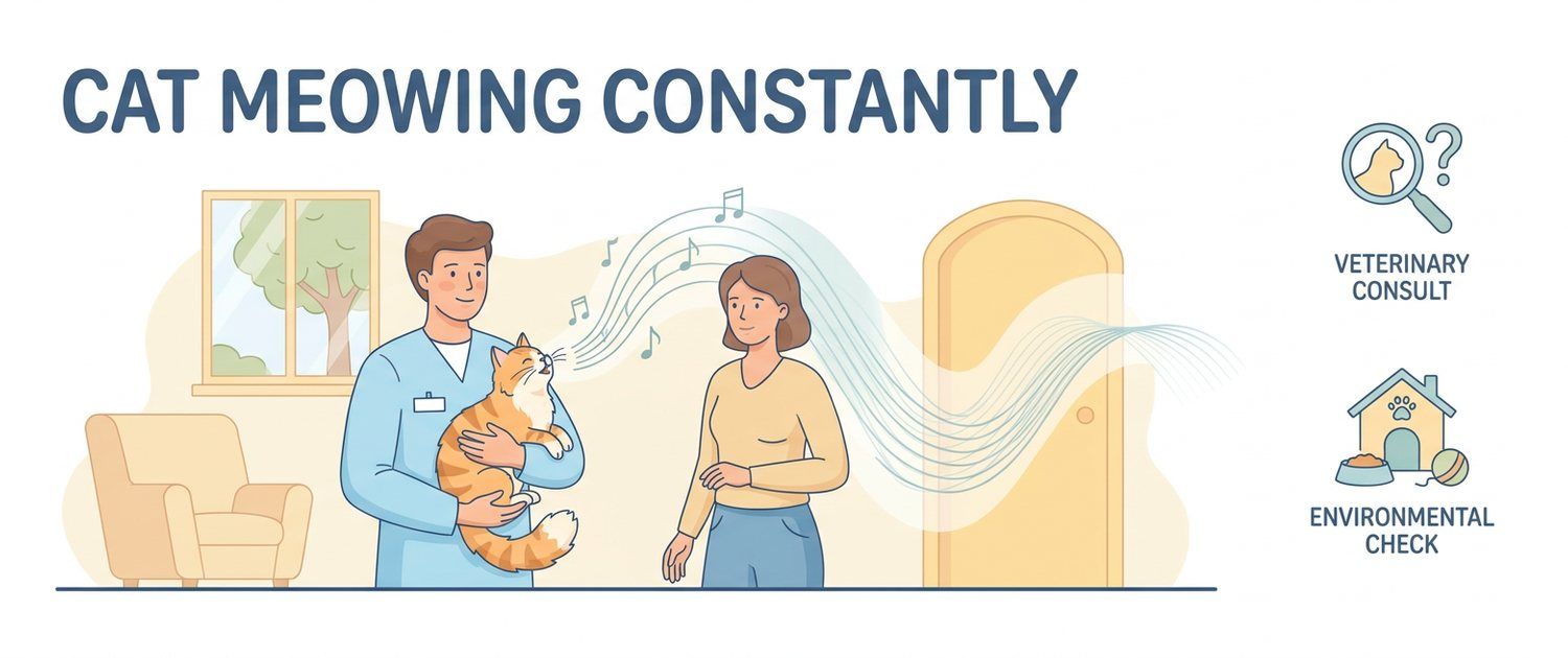 A Cat Meowing Constantly: Behaviour, Pain or Illness