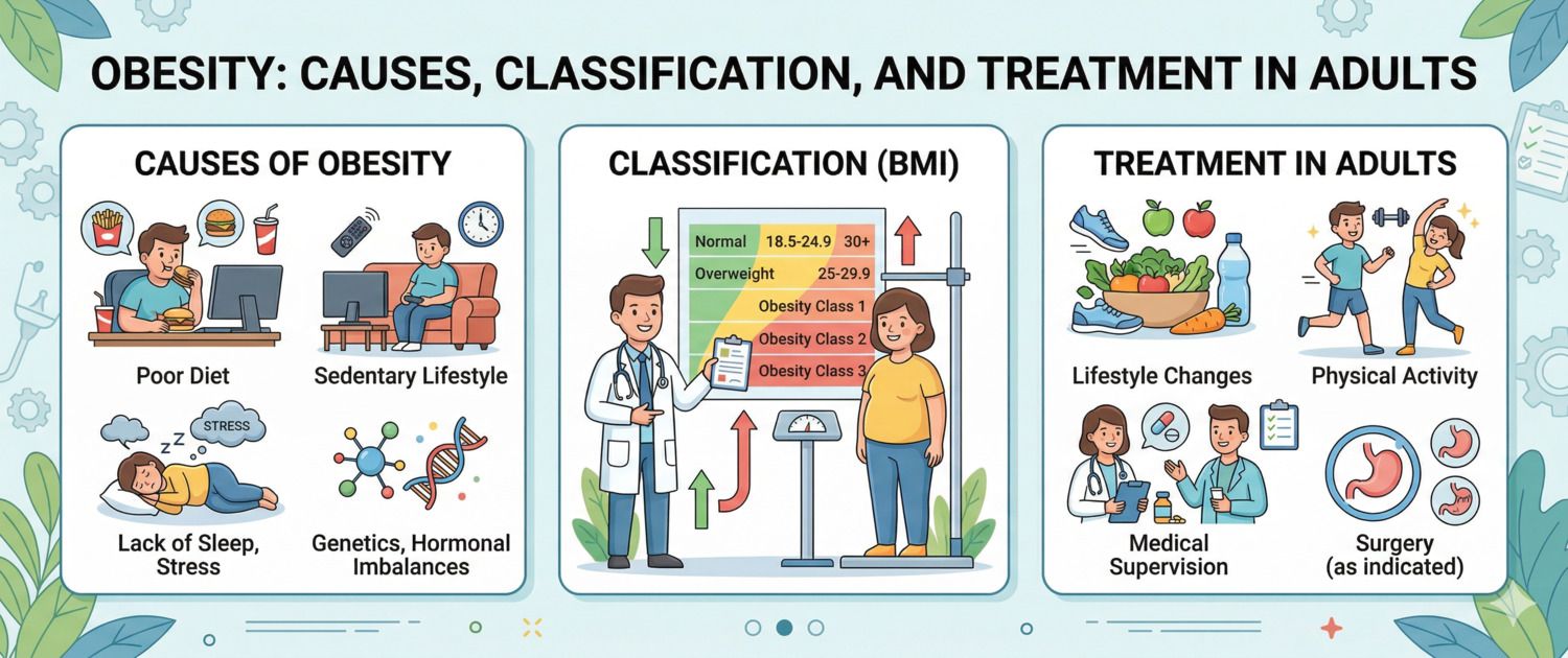 Obesity: Causes, Classification and Treatment in Adults
