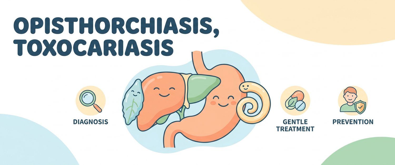 Opisthorchiasis and Toxocariasis: Symptoms, Tests, Treatment