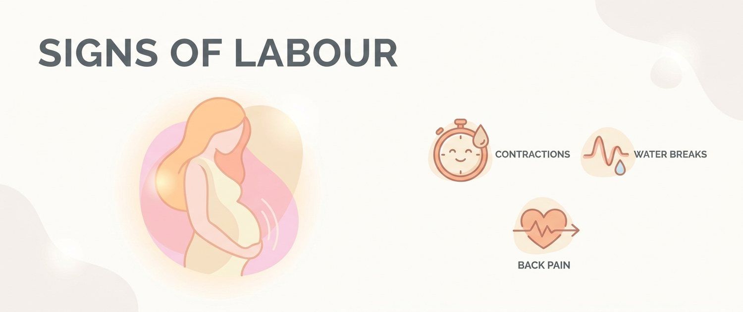 Signs of Labour: Symptoms, Contractions, Plug and Waters
