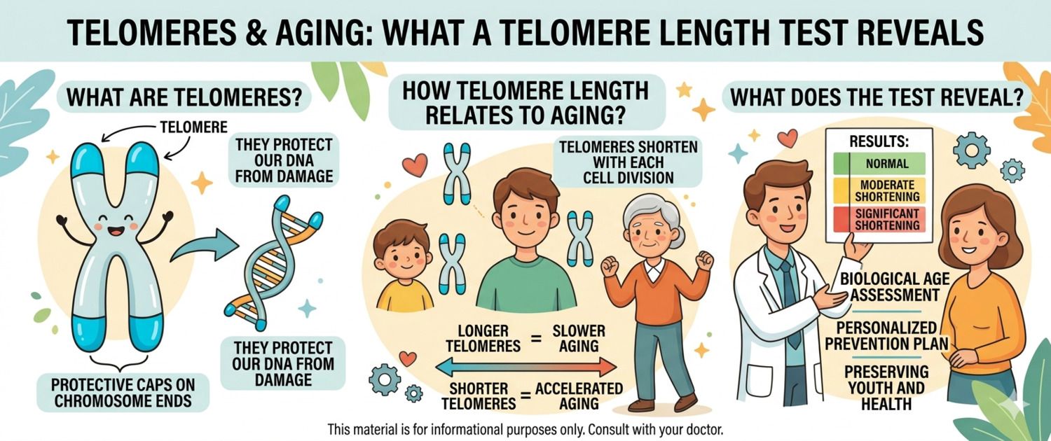 Telomere Length: What the Test Shows and How to Slow Aging