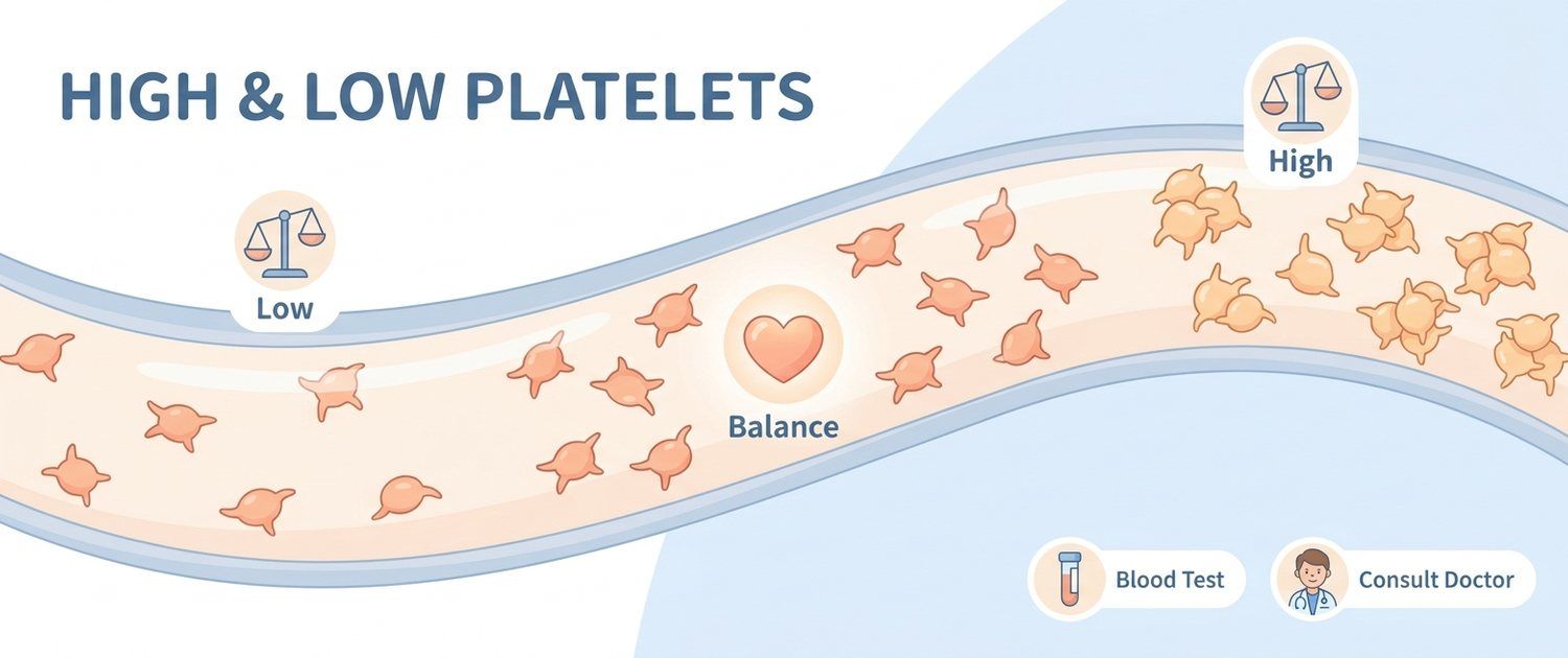 High and Low Platelet Count: Normal Range and Causes