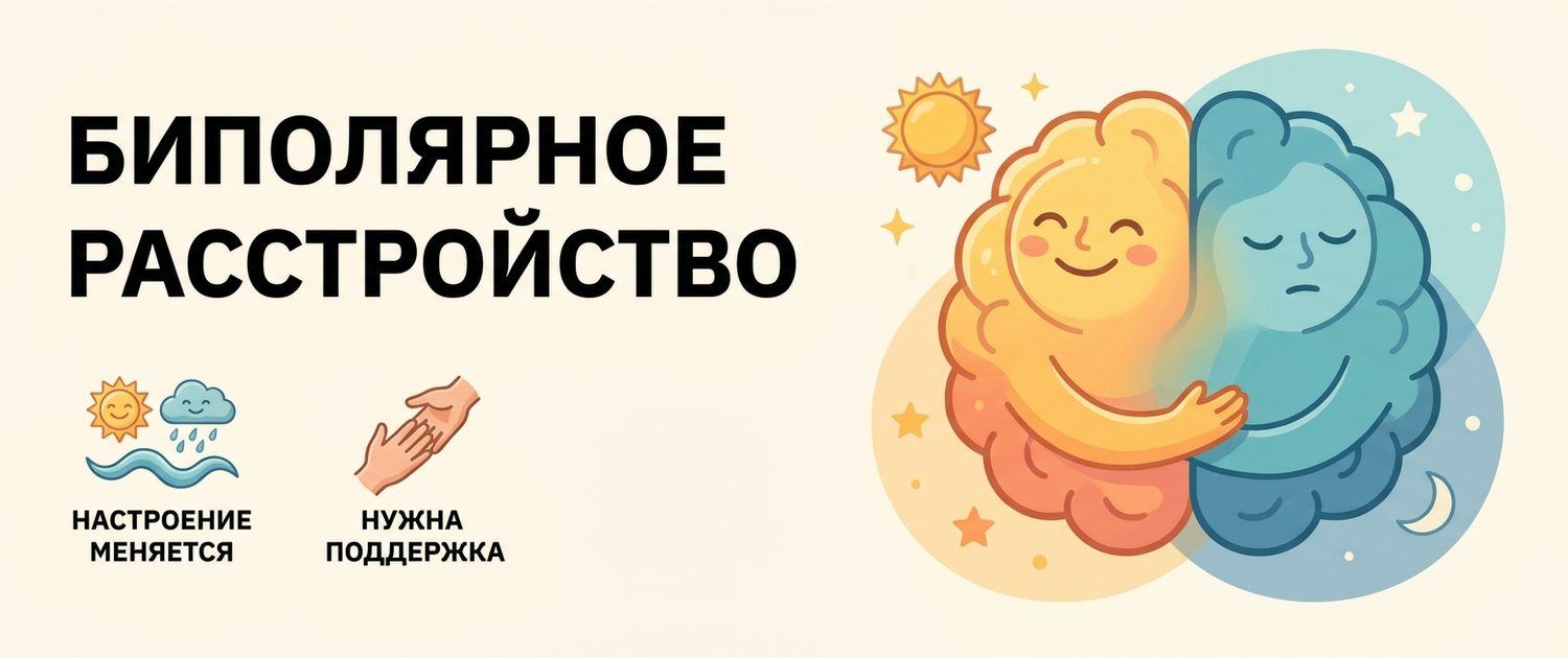 Биполярное расстройство: симптомы и типы простыми словами