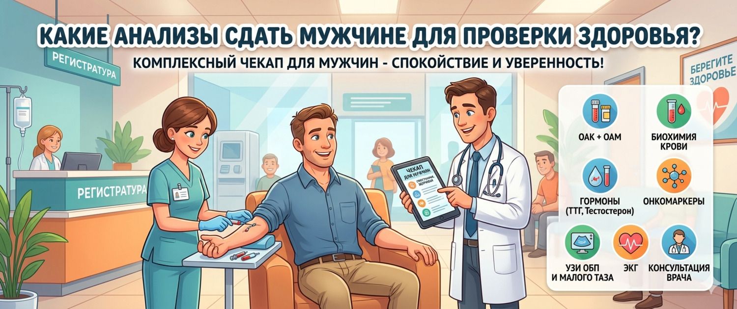Какие анализы сдать мужчине для проверки здоровья: чекап
