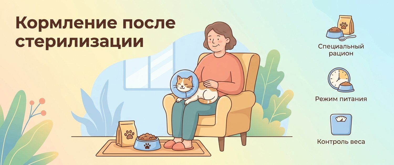 Чем кормить кошку после стерилизации, операции и родов