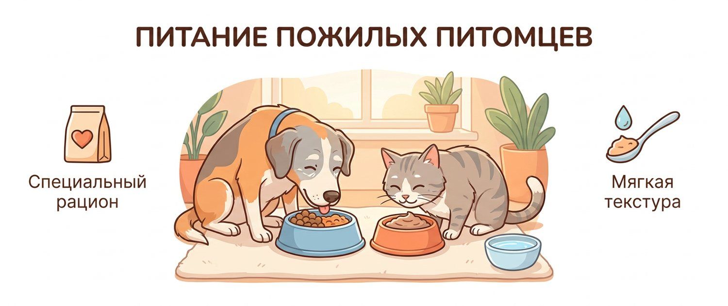 Чем кормить старую кошку и старую собаку: что решают анализы