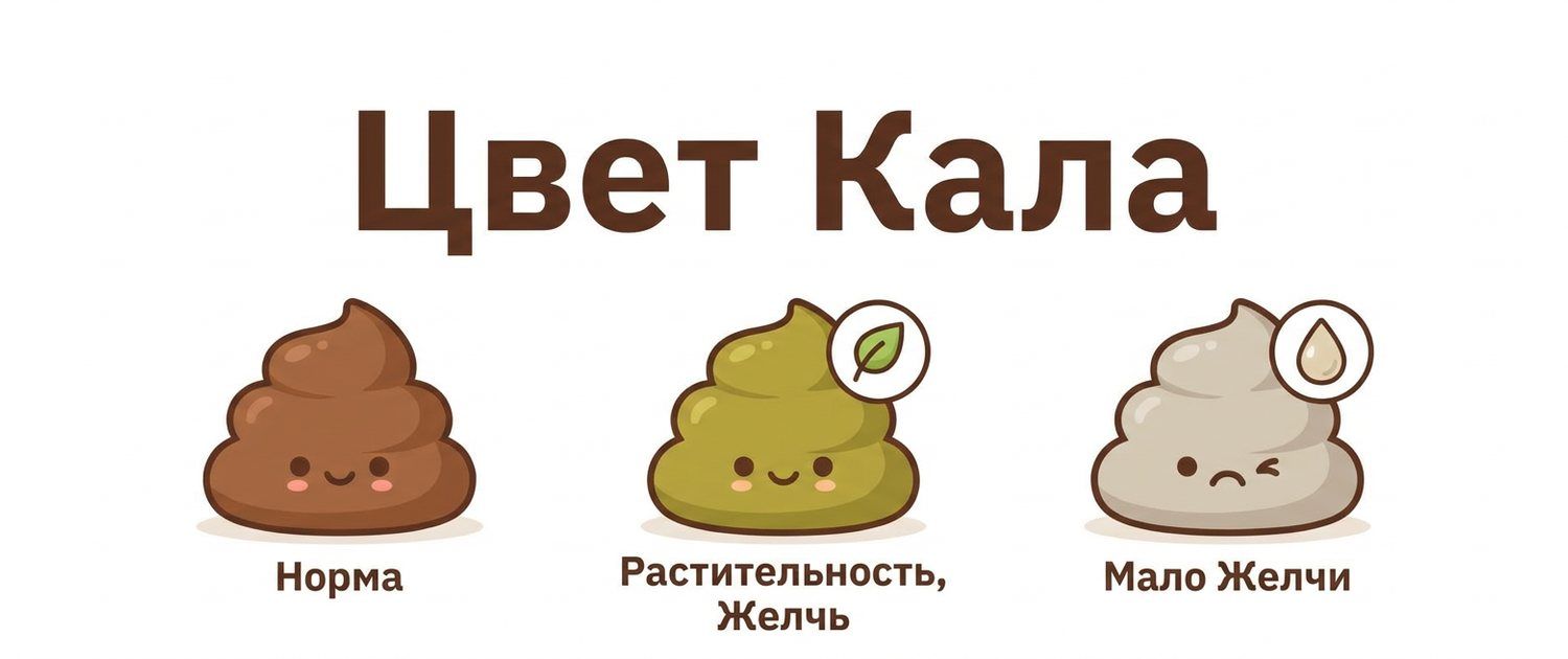 Цвет кала: о чем говорит зеленый, черный, светлый стул