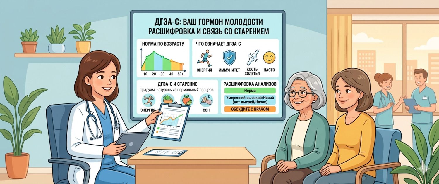 ДГЭА-С и старение: почему «гормон молодости» снижается с возрастом