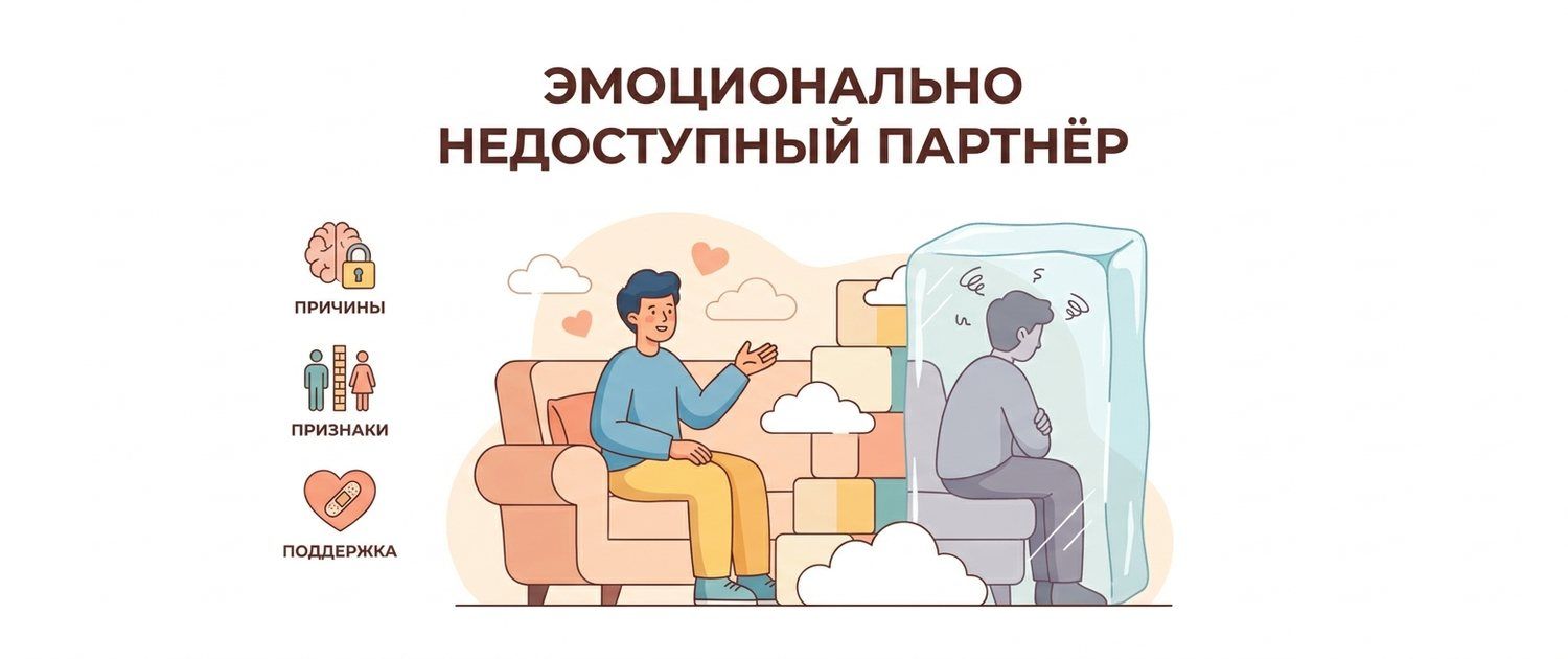 Эмоционально недоступный партнёр: почему тянет к таким людям