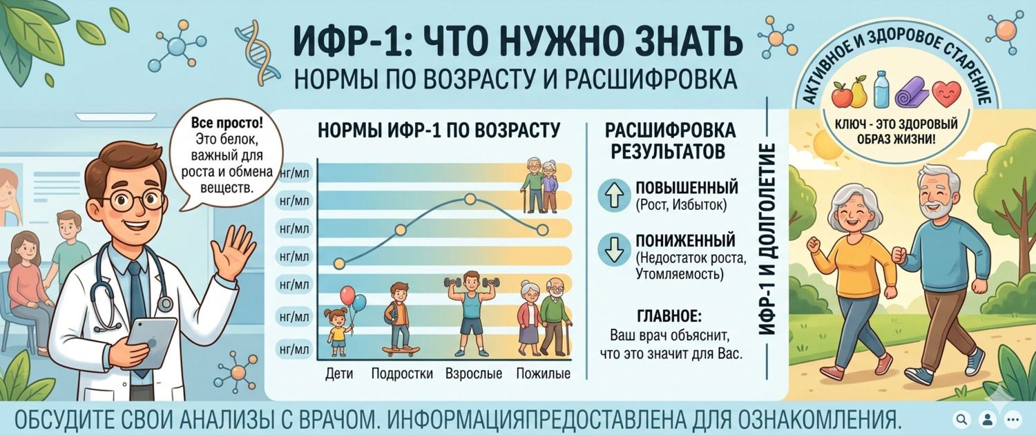 ИФР-1 и долголетие: что значит высокий и низкий уровень