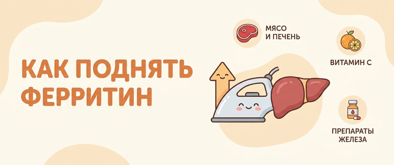 Как поднять ферритин: питание, препараты железа и сроки
