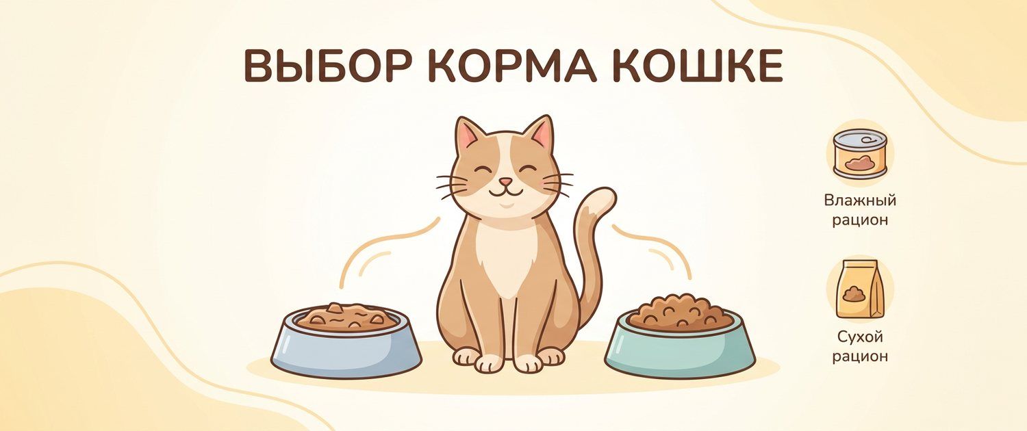Какой корм выбрать для кошки: сухой, влажный или натуральный