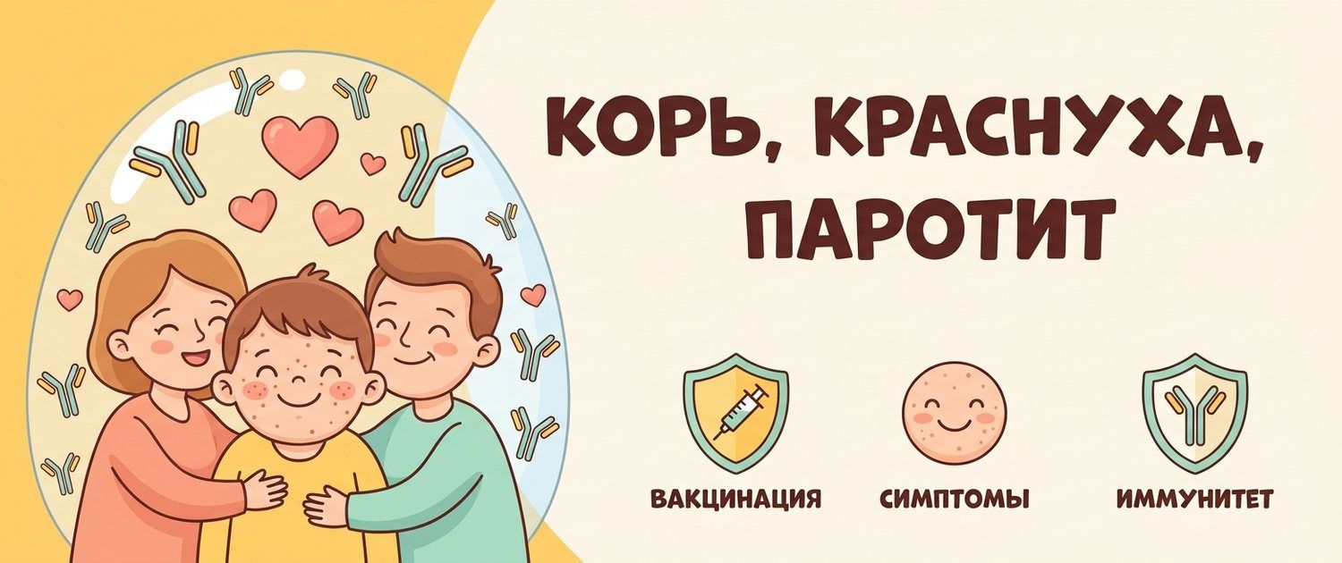 Корь, краснуха и паротит: симптомы, осложнения и прививка КПК