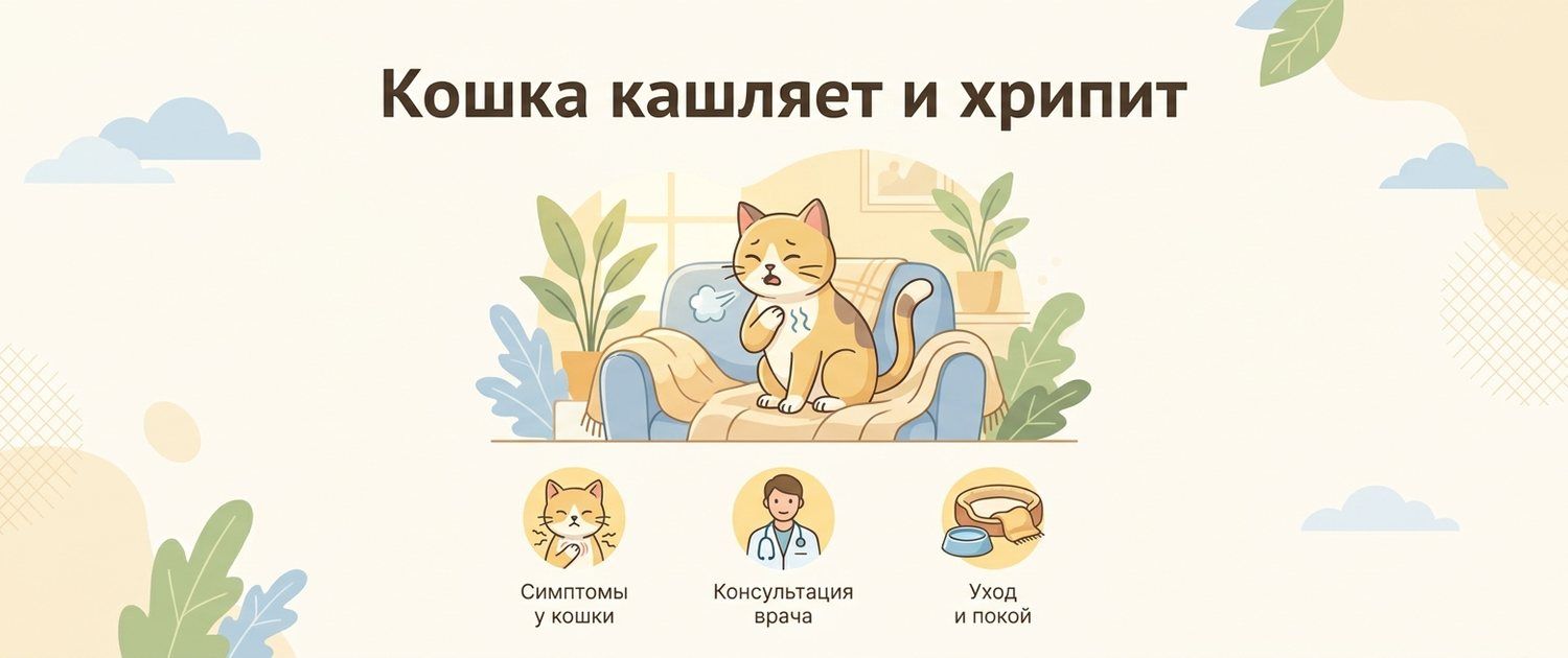 Кошка кашляет и хрипит: астма, комок шерсти или сердце