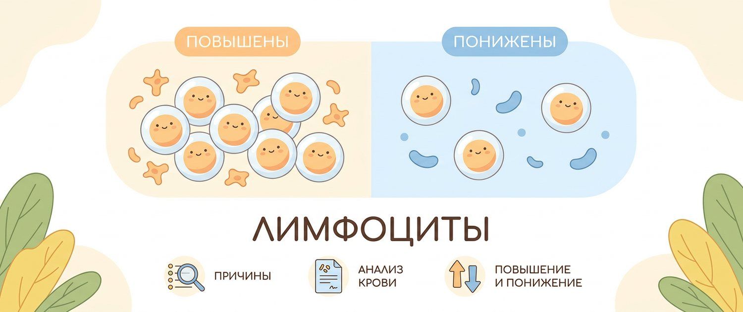Лимфоциты повышены или понижены: причины и что делать