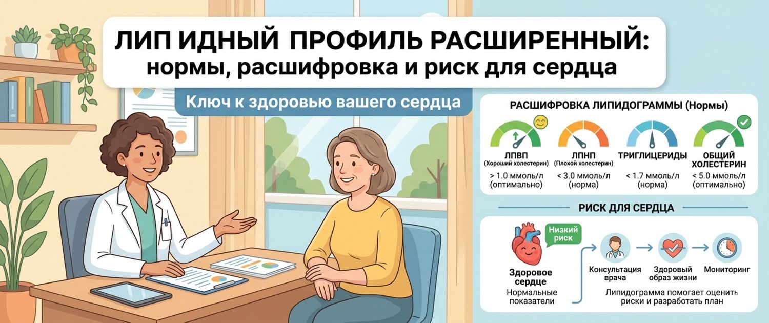 Липидный профиль расширенный: нормы, расшифровка и риск для сердца