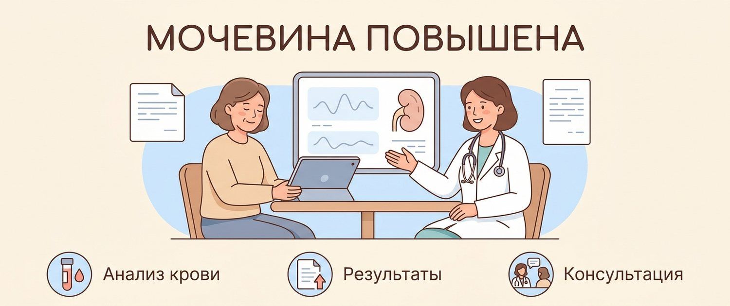Мочевина повышена: норма в крови, причины и что делать