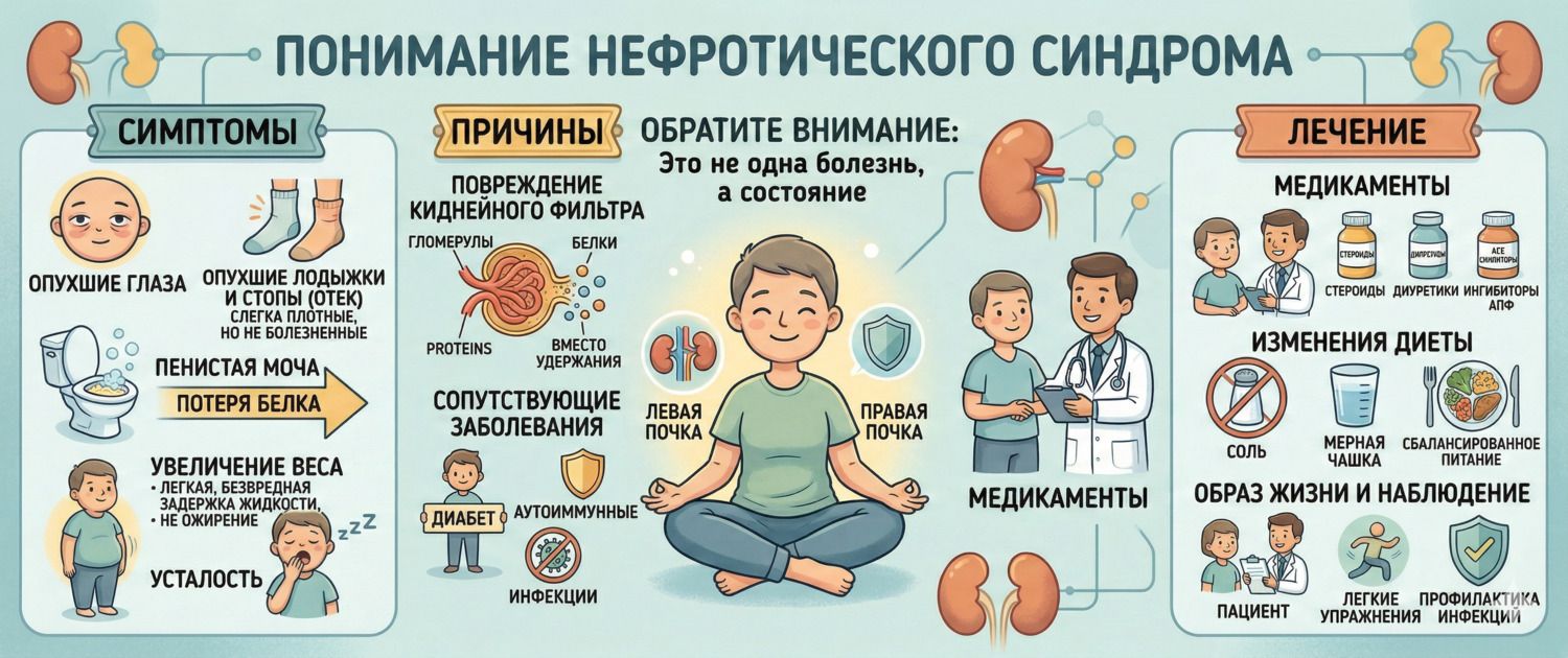 Нефротический синдром: симптомы, причины и лечение