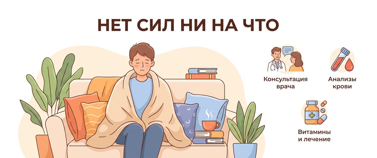 Нет сил ни на что: причины, порядок проверки и что делать