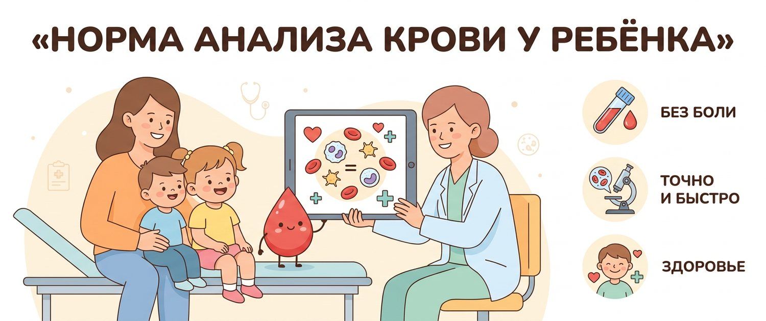 Норма анализа крови у ребёнка: показатели по возрасту