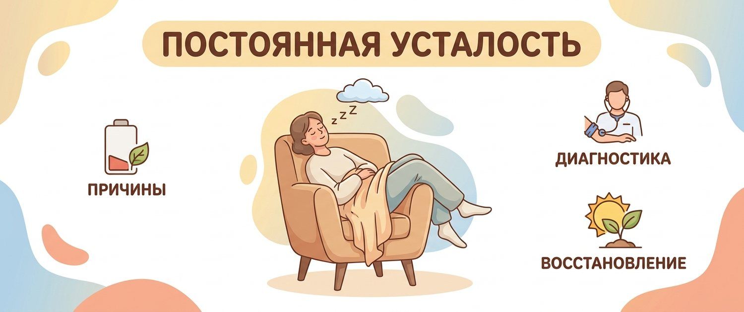 Постоянная усталость и сонливость: причины и что делать