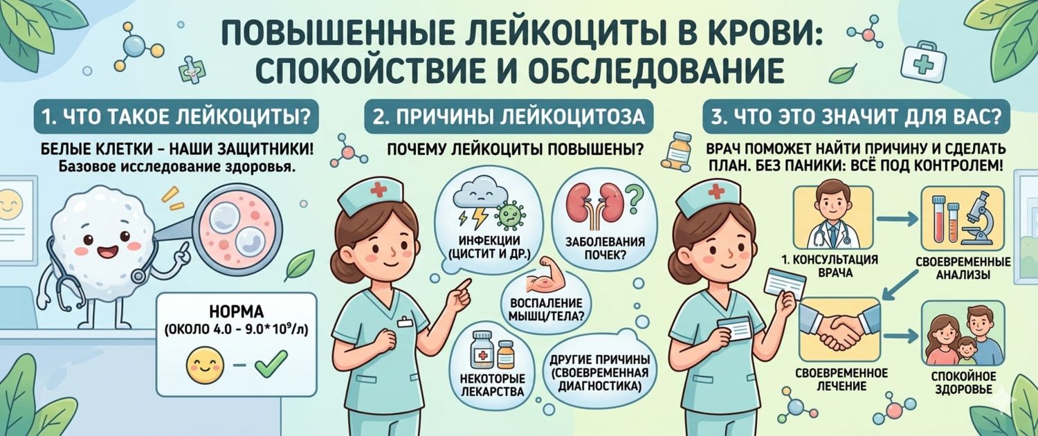 Повышенные лейкоциты в крови: причины лейкоцитоза и что делать