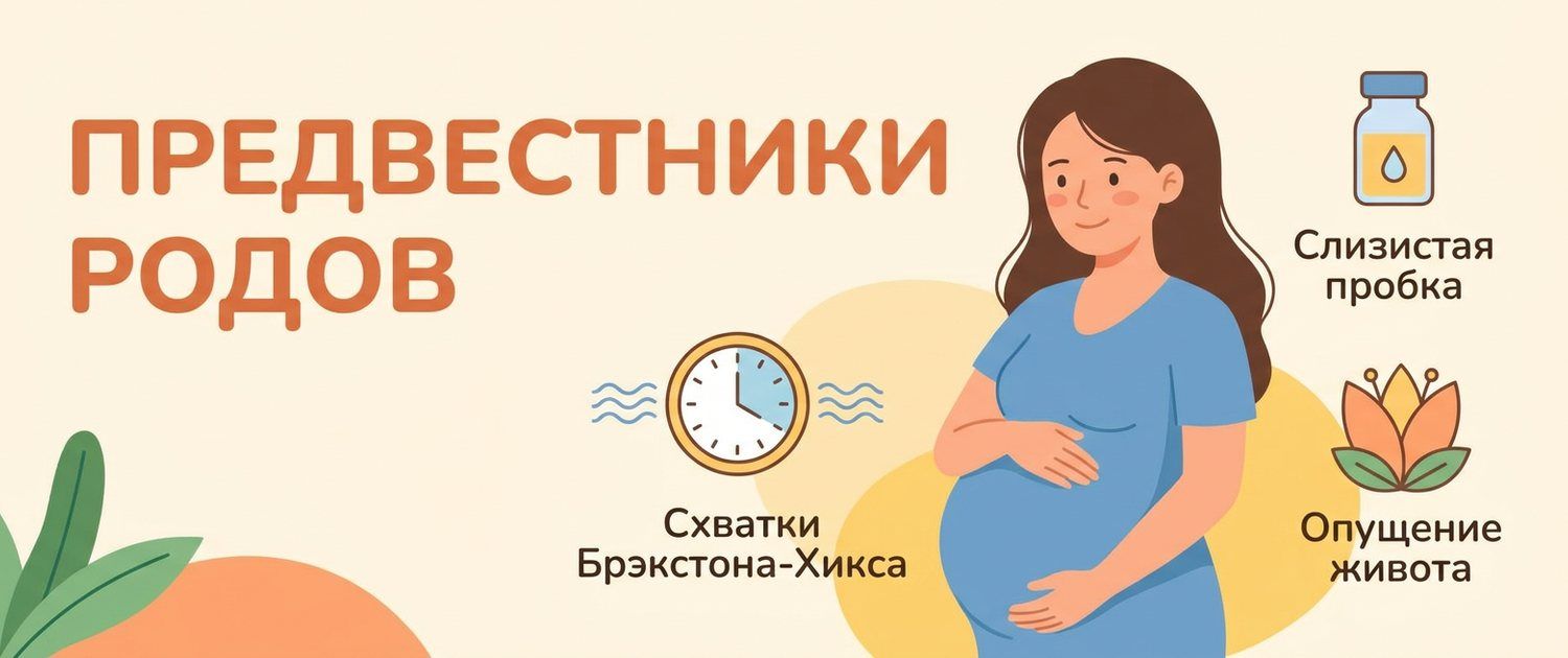 Предвестники родов: признаки, схватки, пробка и воды