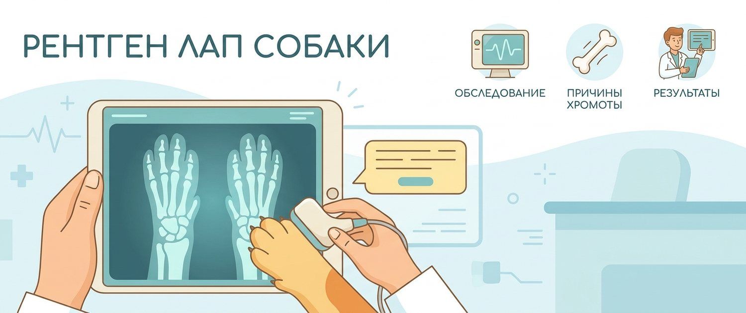 Рентген лап и суставов собаки: дисплазия и что видно на снимке