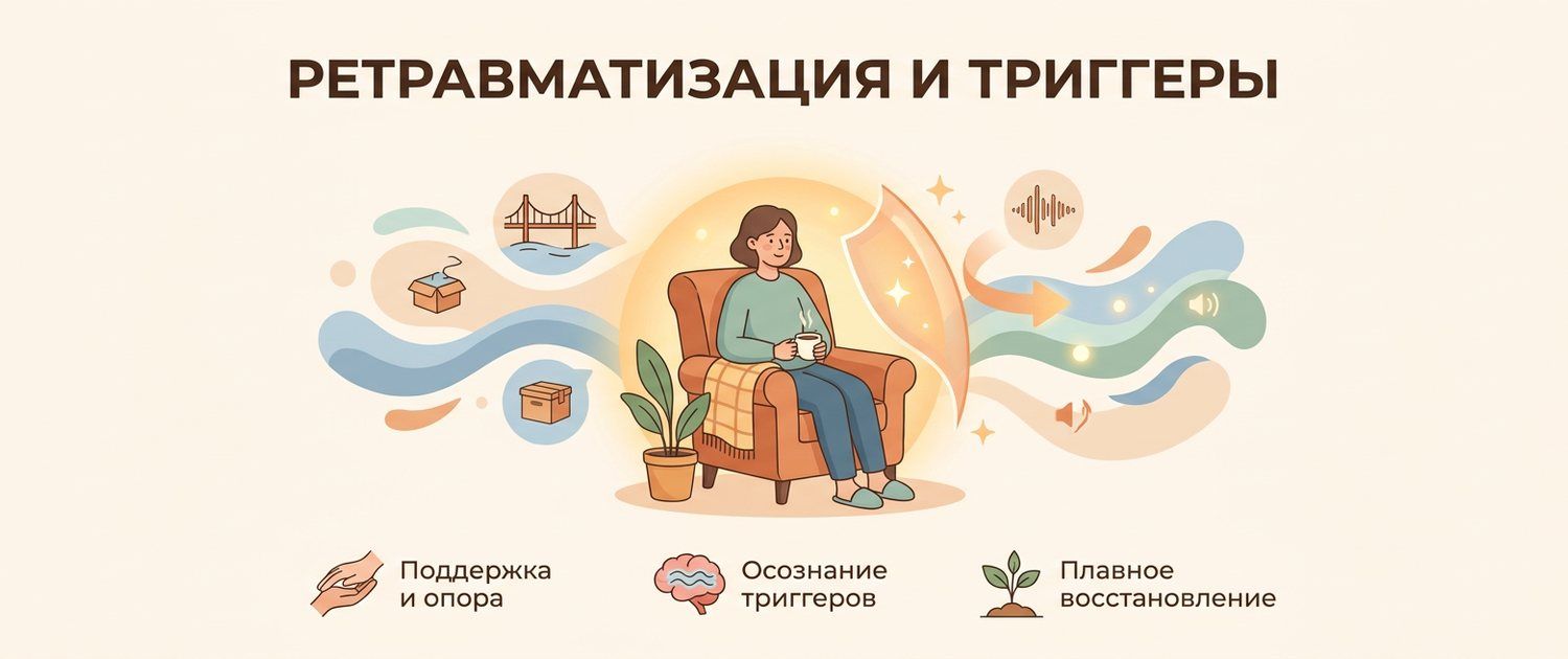 Ретравматизация и триггеры: почему становится хуже и как избежать