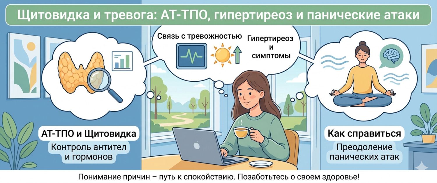 Щитовидка и тревога: АТ-ТПО, гипертиреоз и панические атаки
