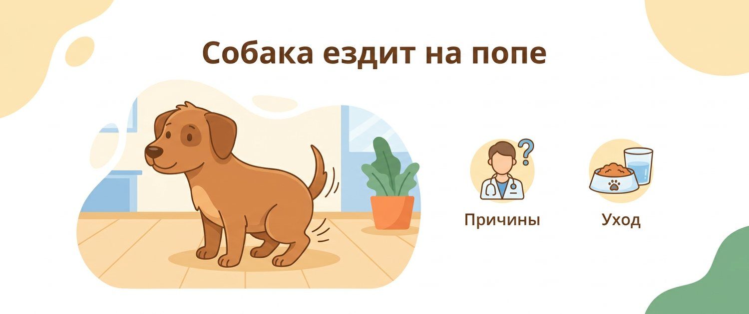 Собака ездит на попе: параанальные железы, глисты или зуд