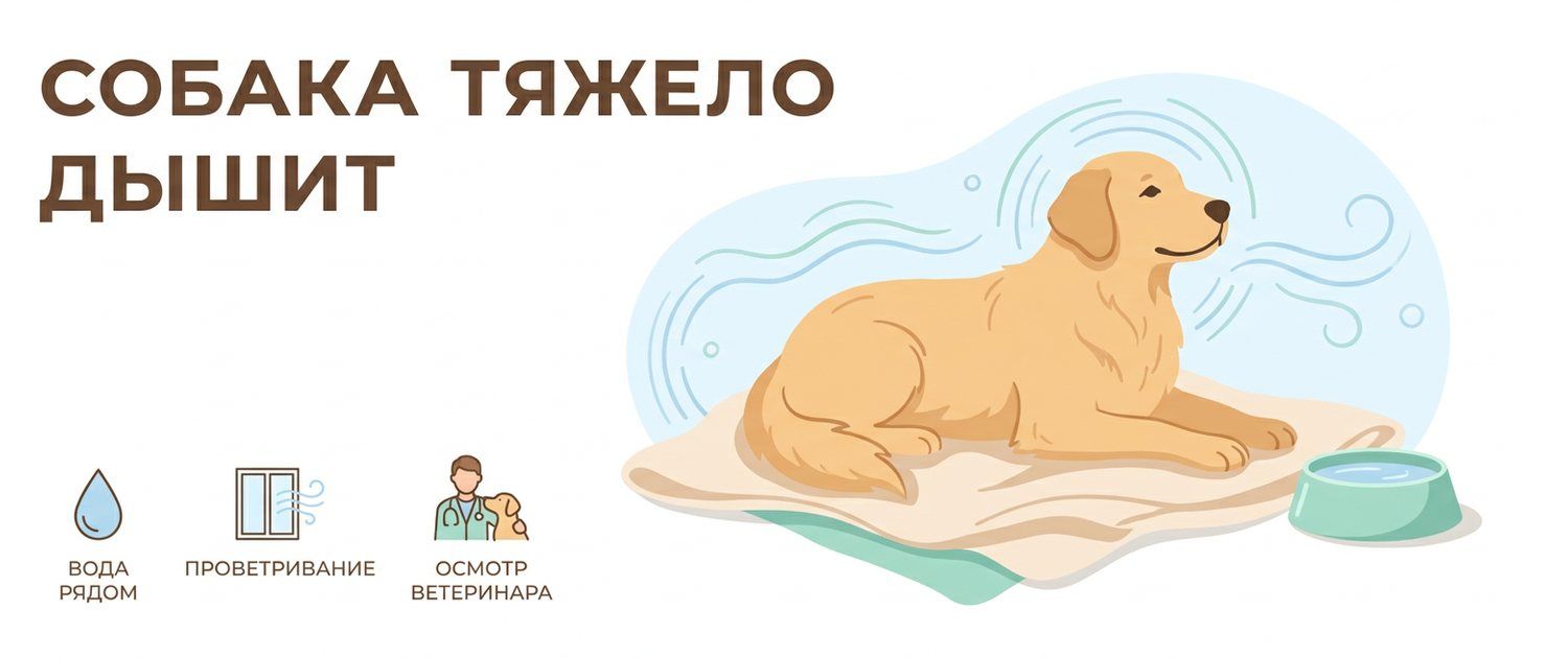 Собака тяжело дышит: когда это жара, а когда неотложное