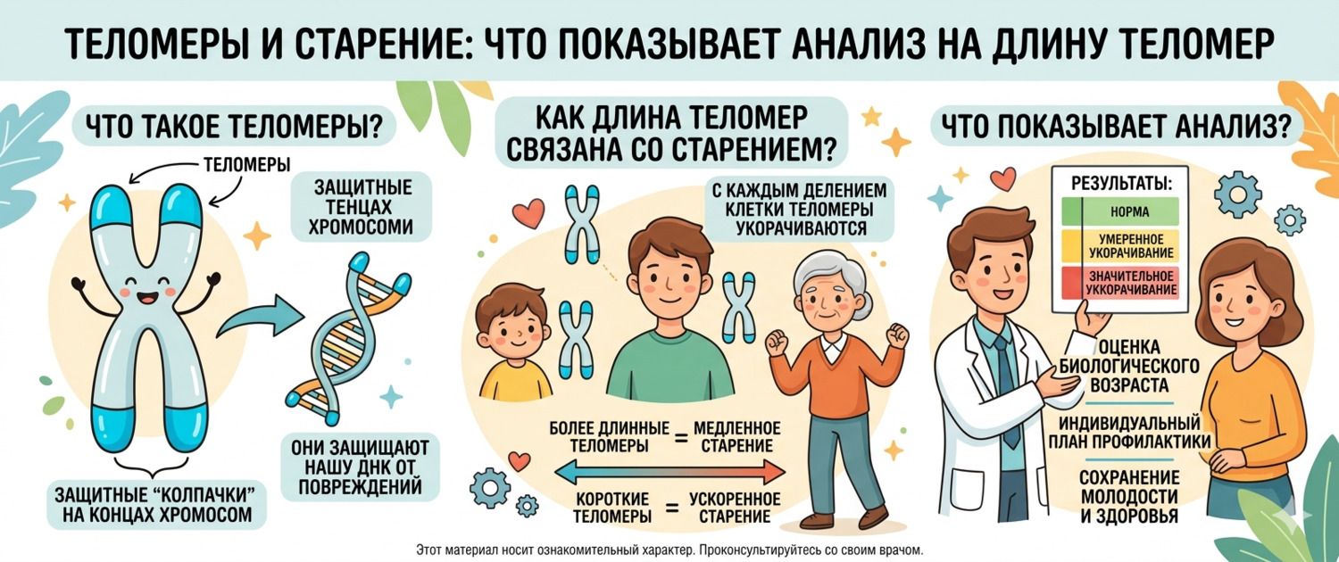 Теломеры и старение: что показывает анализ на длину теломер