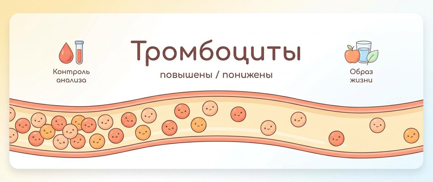 Тромбоциты повышены и понижены: норма, причины и что делать