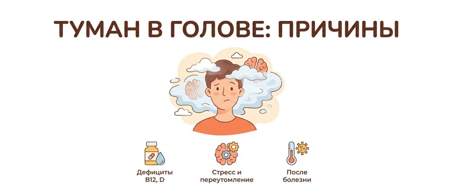 Туман в голове: причины рассеянности и какие анализы сдать