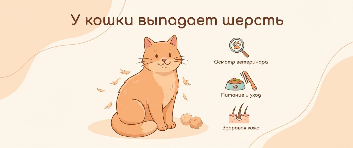 У кошки выпадает шерсть и залысины: зуд, аллергия или гормоны
