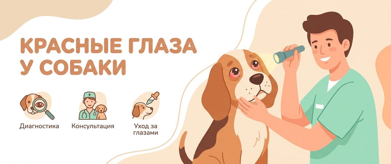 Красные глаза у собаки: конъюнктивит, травма или глаукома