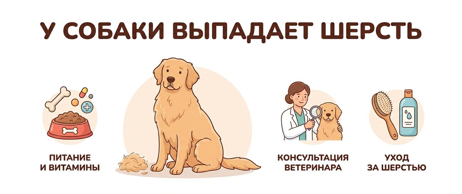 У собаки выпадает шерсть: линька, аллергия или гормоны