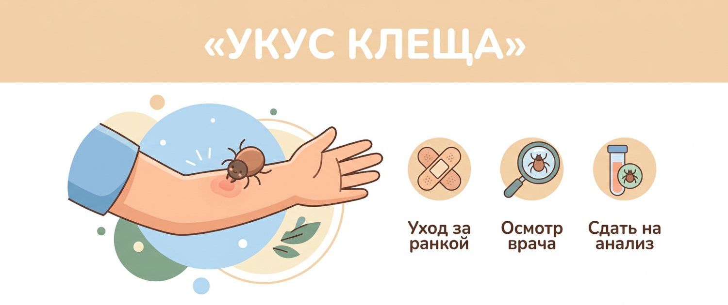 Укус клеща: что делать, как вытащить и куда сдать клеща