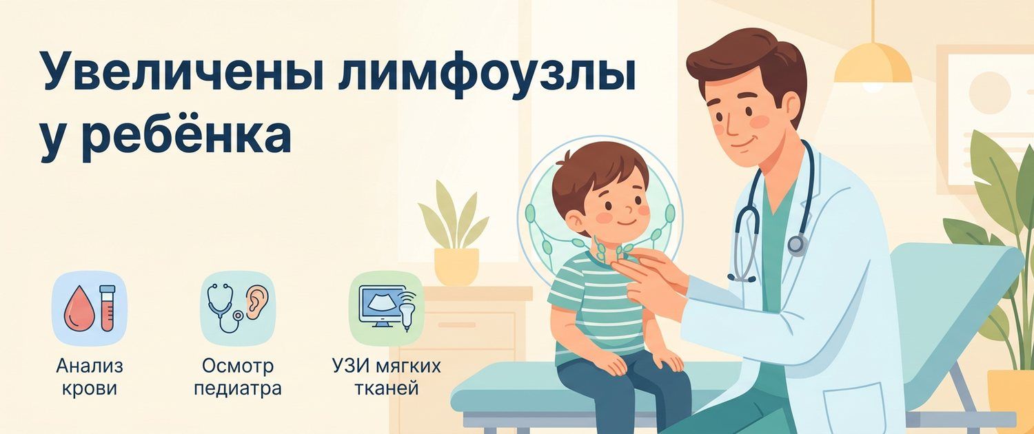 Увеличены лимфоузлы у ребёнка: когда это норма, а когда нет