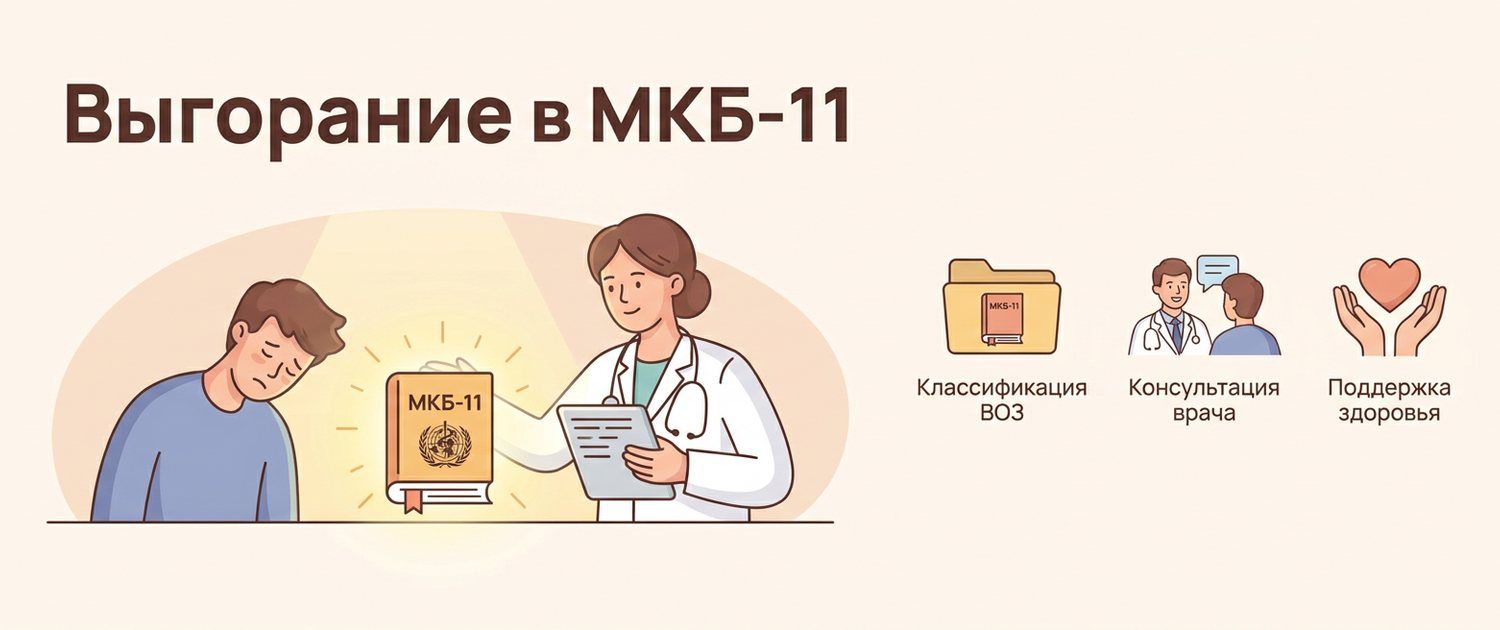 Выгорание в МКБ-11: диагноз, больничный и что это значит